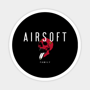 Airsoft Family - Cool Red Skull Magnet